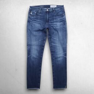 AG Adriano Goldschmied Prima Crop Jeans Women 27 Blue Stretch Faded Cigarette
